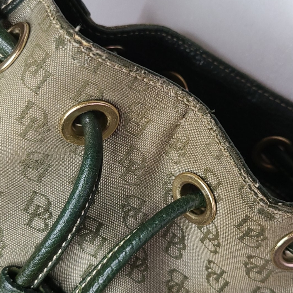 Vintage Dooney & Bourke green monogram bag - Picture 4 of 12